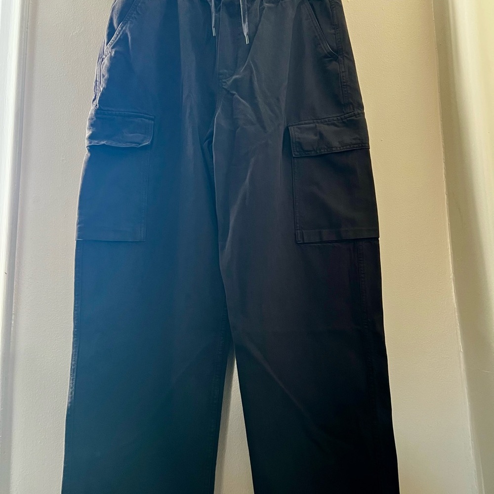 GAP Men's WASHED BLACK Cargo Pants SIZE XL